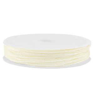 Band Macram&eacute; geflochten 1mm Off white metallic
