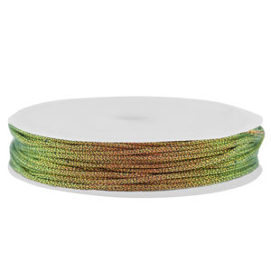Band Macram&eacute; geflochten 0,8mm Multicolour-orange green metallic