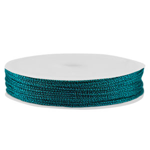 Band Macram&eacute; geflochten 0,8mm Teal metallic