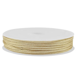 Band Macram&eacute; geflochten 0,8mm Light gold metallic