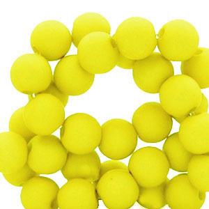4 mm Perlen aus Acryl Neon yellow