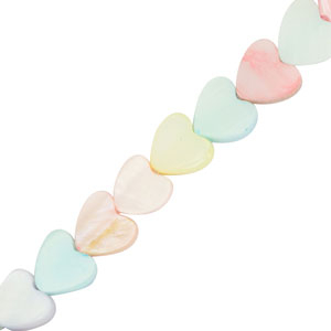 Perle Muschel Heart Multicolour pastel