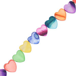 Perle Muschel Heart Multicolour