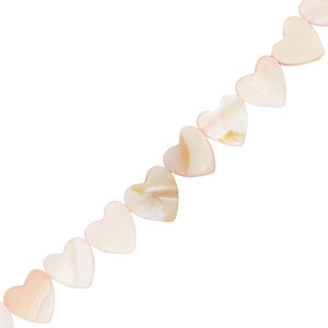 Perle Muschel Heart Light pink