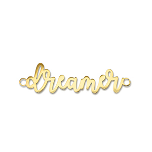 Anh&auml;nger aus Stainless Steel - Rostfreiem Stahl Zwischenst&uuml;ck ''dreamer'' Gold