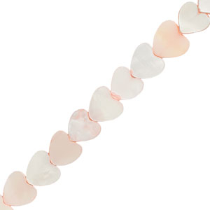 Perle Muschel Heart Light pink