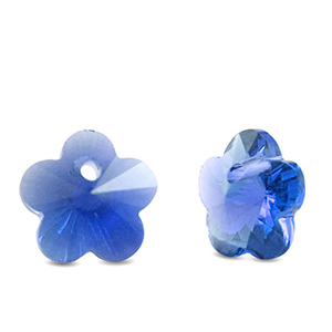 Anh&auml;nger aus Kristallglas Flower Sapphire blue