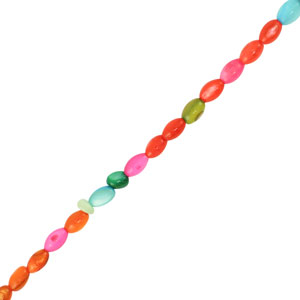 Perle Muschel Oval Multicolor