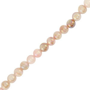 Perle Muschel Round Pink-sand brown