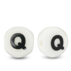 Keramik Buchstaben Q White-black