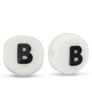 Keramik Buchstaben B White-black