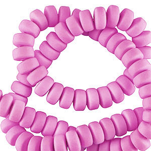 Rondell Perlen Polymer 7mm Pink