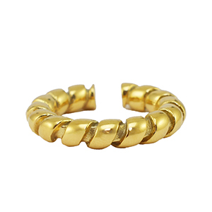 Stainless Steel - Rostfrei Stahl Ringe Twisted Gold