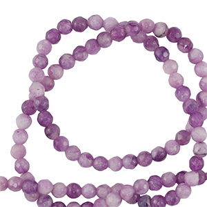 Perlen Naturstein 3mm Facett geschliffen Light purple