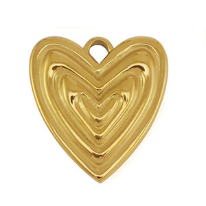 Anh&auml;nger aus Stainless Steel - Rostfreiem Stahl Heart Gold