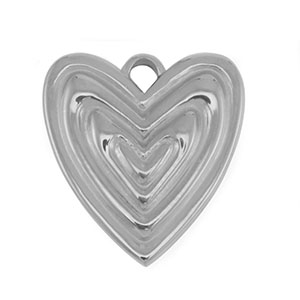 Anh&auml;nger aus Stainless Steel - Rostfreiem Stahl Heart Silver
