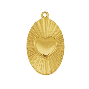 Anh&auml;nger aus Stainless Steel - Rostfreiem Stahl Heart Gold