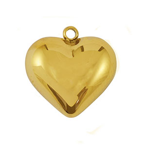Anh&auml;nger aus Stainless Steel - Rostfreiem Stahl Heart Gold