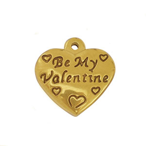 Anh&auml;nger aus Stainless Steel - Rostfreiem Stahl Heart Gold