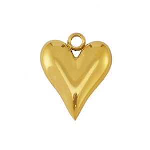 Anh&auml;nger aus Stainless Steel - Rostfreiem Stahl Heart Gold