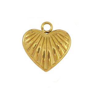 Anh&auml;nger aus Stainless Steel - Rostfreiem Stahl Heart Gold