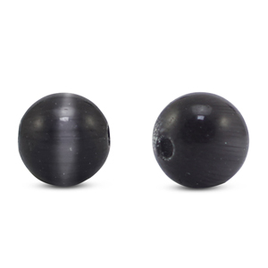 Glas Perlen 6 mm Cat's Eye Anthracite
