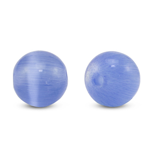 Glas Perlen 6 mm Cat's Eye Lavender blue