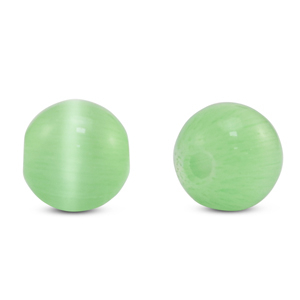 Glas Perlen 6 mm Cat's Eye Light green