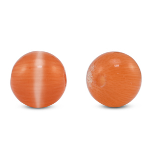 Glas Perlen 6 mm Cat's Eye Orange