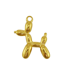 Anh&auml;nger aus Stainless Steel - Rostfreiem Stahl Balloon Dog Gold