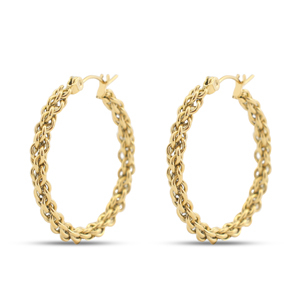 Stainless Steel - Rostfrei Stahl Ohrringe Creolen Gold