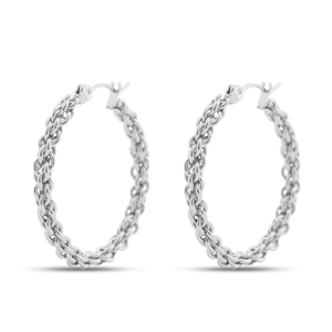 Stainless Steel - Rostfrei Stahl Ohrringe Creolen Silver