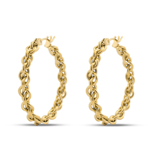 Stainless Steel - Rostfrei Stahl Ohrringe Creolen Gold