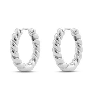 Stainless Steel - Rostfrei Stahl Ohrringe Creolen Silver
