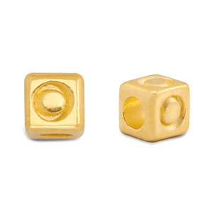 Perle Buchstabe Metall DQ O Gold (Nickelfrei)