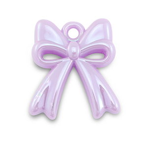 Anh&auml;nger Acryl Bow Lilac purple-pearl shine coating