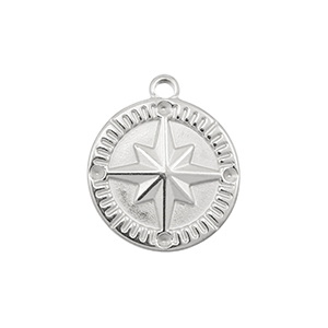 Anh&auml;nger aus Stainless Steel - Rostfreiem Stahl Compass Silver