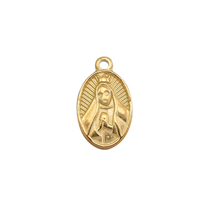 Anh&auml;nger aus Stainless Steel - Rostfreiem Stahl Praying Woman Gold