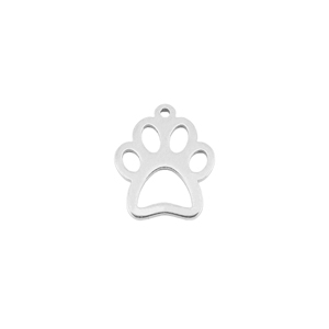 Anh&auml;nger aus Stainless Steel - Rostfreiem Stahl Dog Paw Silver