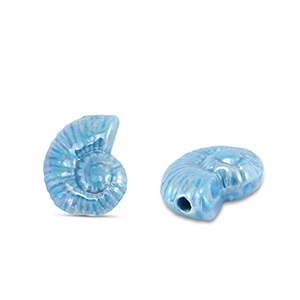 Perlen Griechische Keramik DQ Shell Blue