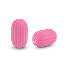 Perlen Acryl Oval Magenta pink