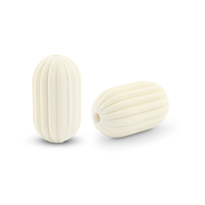 Perlen Acryl Oval Off white