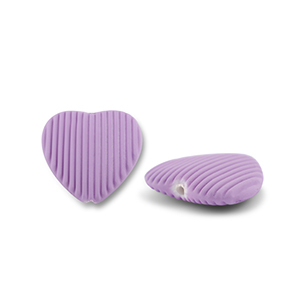 Perlen Acryl Heart Purple