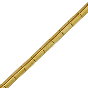 Perlen aus H&auml;matit Tube 5mm Gold