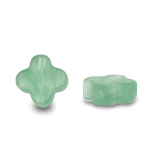 Perlen Naturstein Clover Jade green