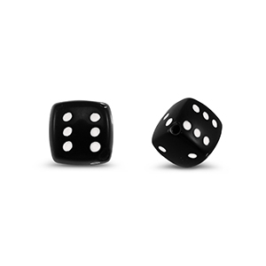 Perlen Acryl Dice Black