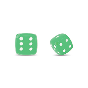Perlen Acryl Dice Green