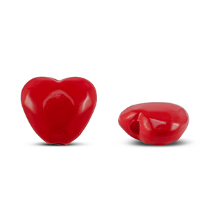 Perlen Acryl Heart Red