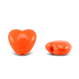 Perlen Acryl Heart Orange