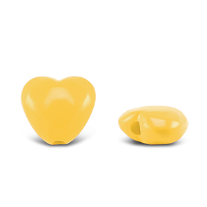 Perlen Acryl Heart Yellow